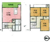 羽津山町貸家の間取り