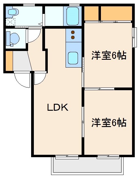シャンテリーベンCの間取り