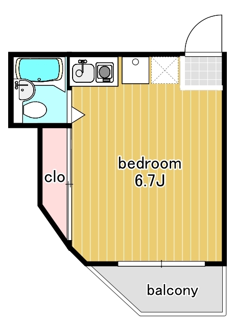 東長沼の完工年月(1991年4月)築の賃貸マンションの間取り