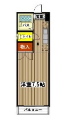 椿森の完工年月(1991年5月)築の賃貸アパートの間取り