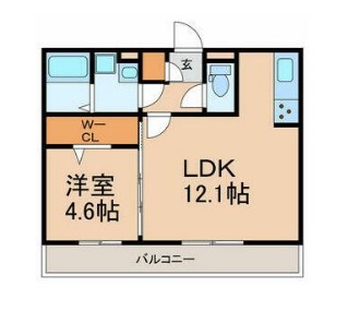 クレアシオン弁天の間取り