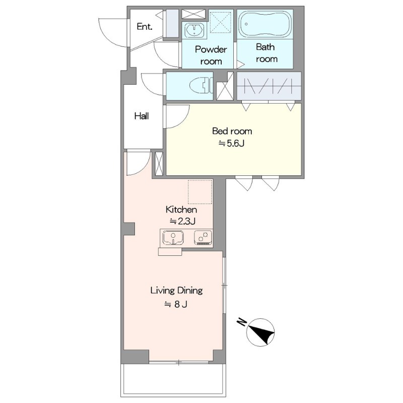東十条の完工年月(2026年3月)築の賃貸マンションの間取り