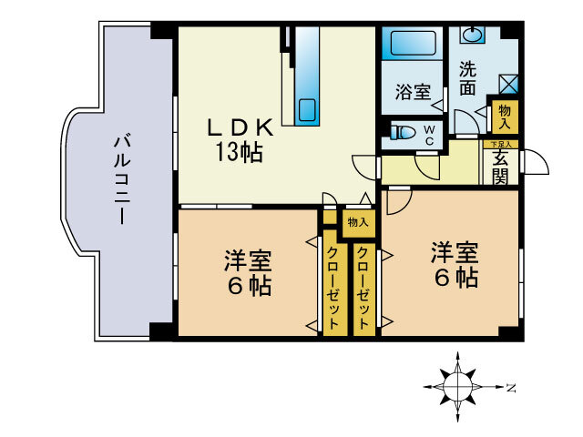 カーサ博多の森Ⅱの間取り