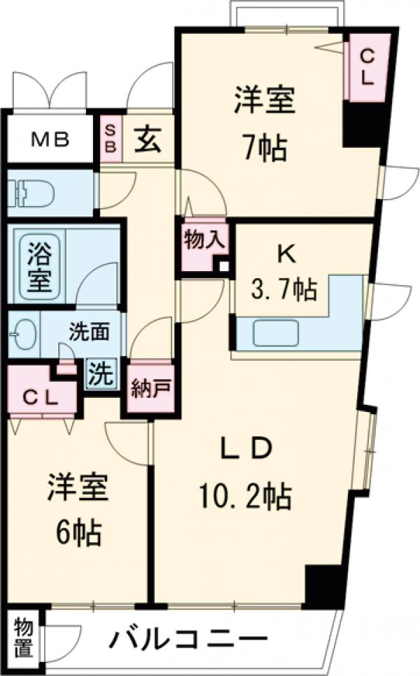 クール・ドゥ・サンセールの間取り