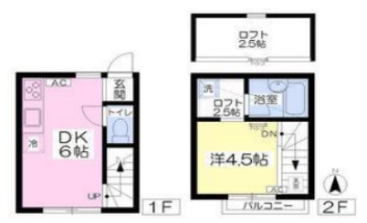 青戸の完工年月(2005年7月)築の賃貸アパートの間取り