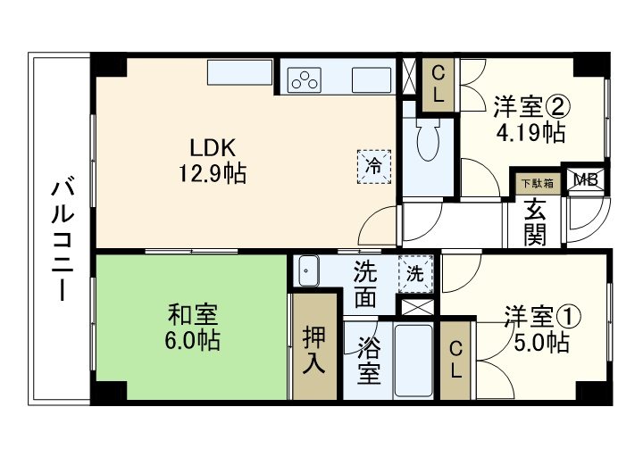 サニーヒルⅠの間取り