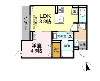 セレスティア栗原Ⅱの間取り