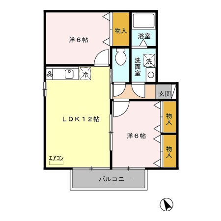 ベルテ　Ｄの間取り