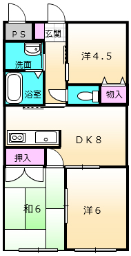 ジョイフルハイツ南林間の間取り