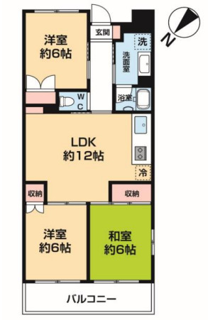 アリビオお花茶屋Ⅰの間取り