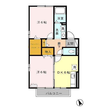 ヴィラ・シェソワ Bの間取り