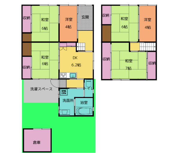七つ屋町貸家の間取り