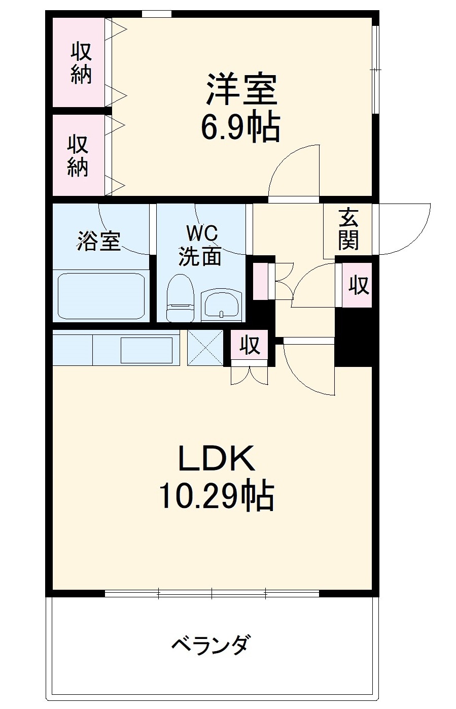オアシスB棟の間取り