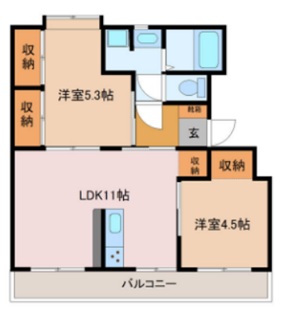 ドリーム佐倉Ⅰ棟の間取り