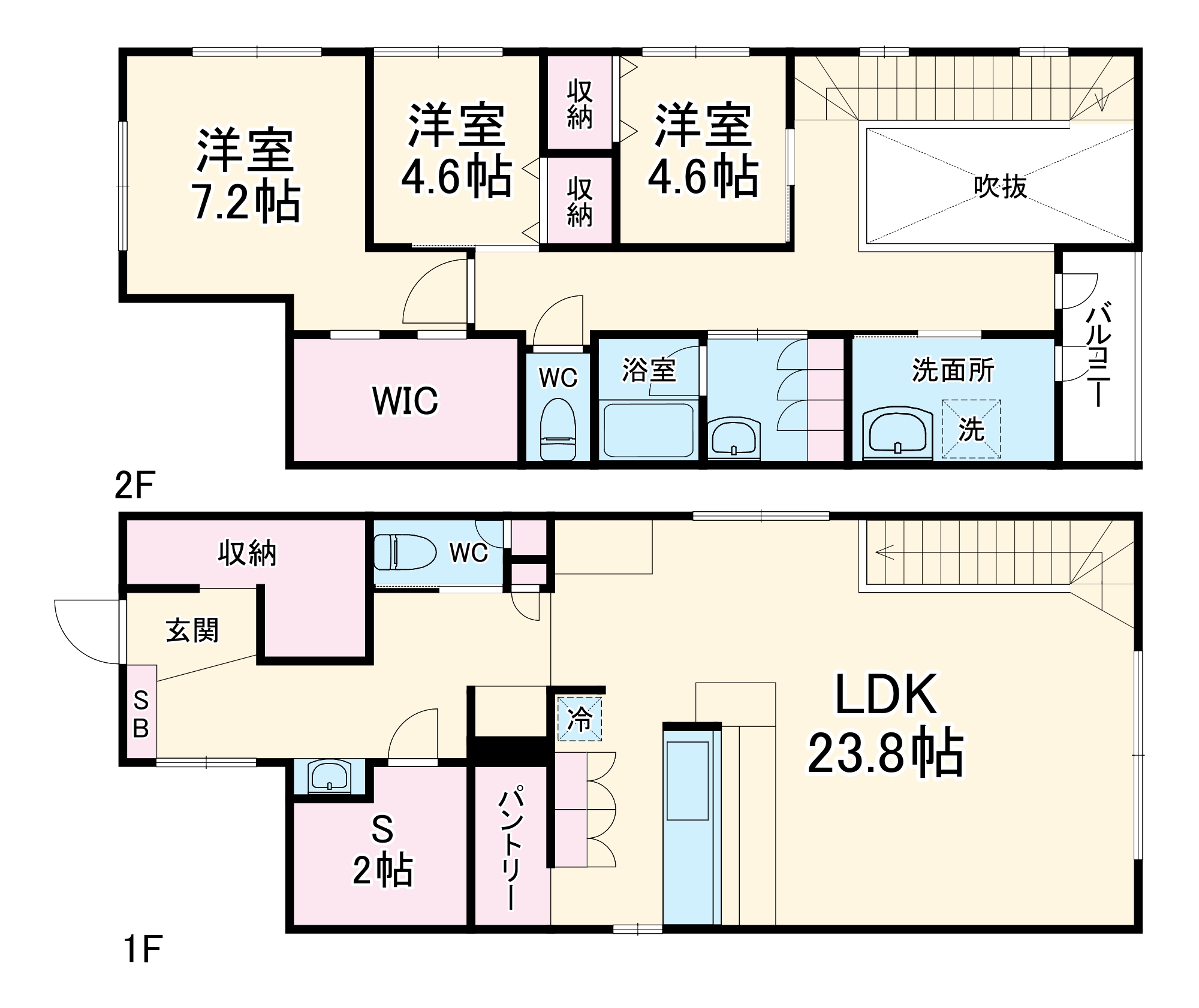 片坂町2丁目戸建の間取り
