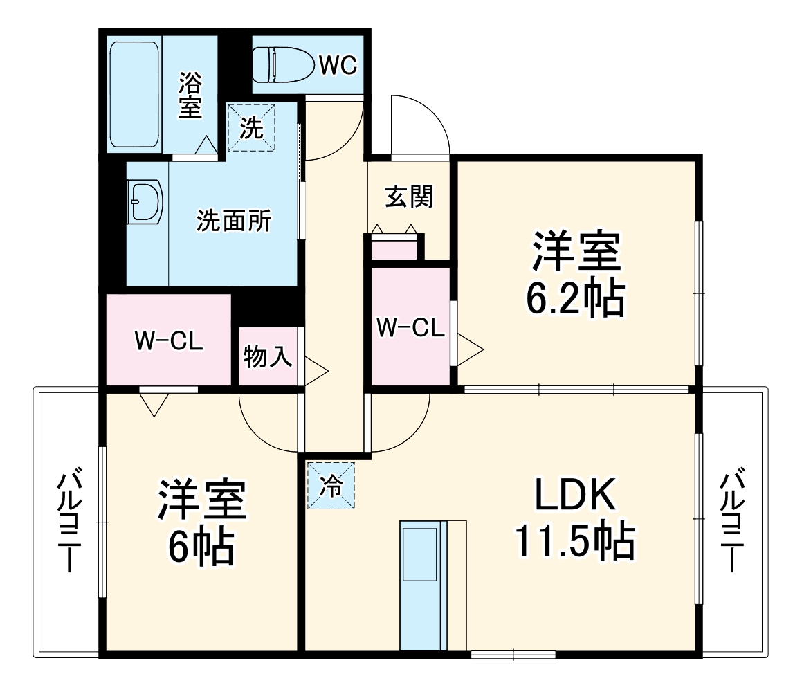 ゲーテッドシティ豊里A棟の間取り