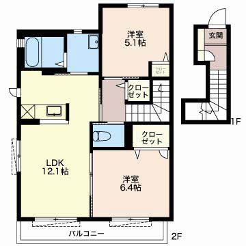 サンライズ富士Cの間取り