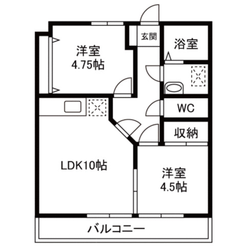 きんこん館Ⅱの間取り