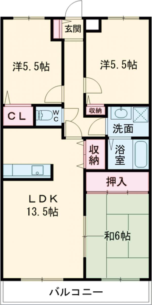 カルム長堀の間取り
