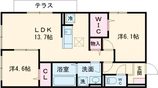 クレスト谷原の間取り
