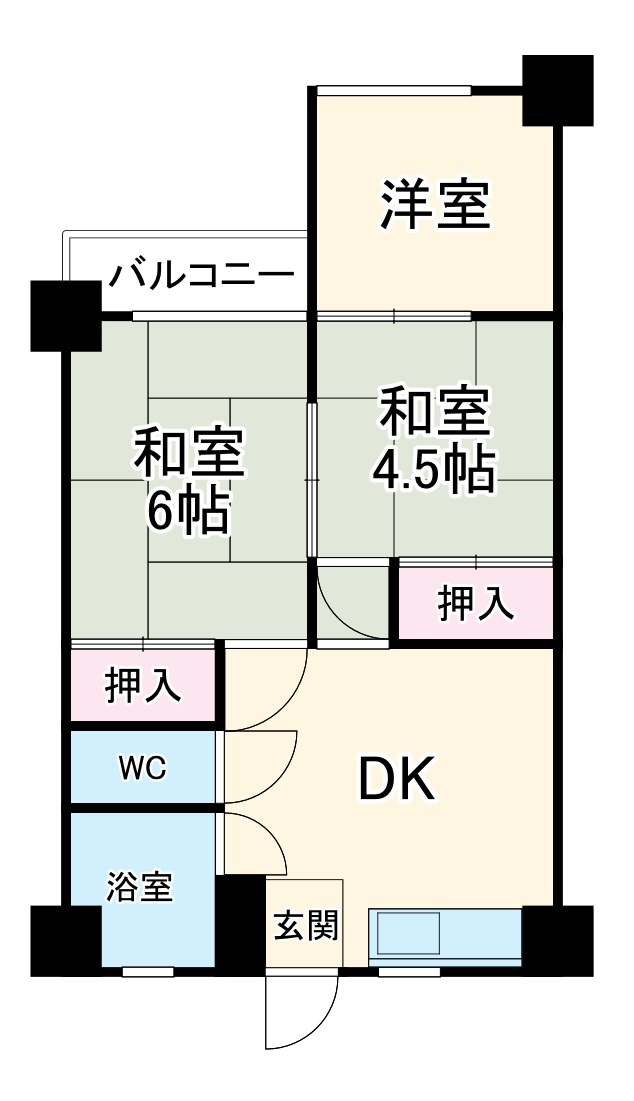 宝第一スカイハイツの間取り