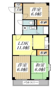 サンライズ三鷹の間取り