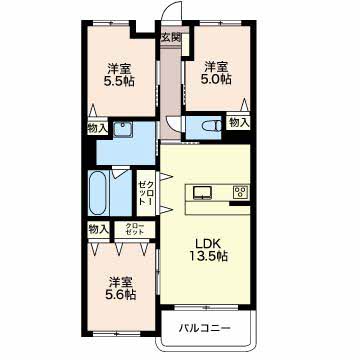 レアールフォンテーヌの間取り