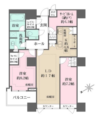 三田ガーデンヒルズウエストヒルの間取り