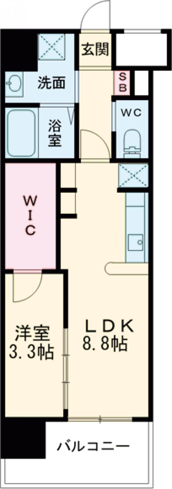 ブレス唐人町駅前の間取り