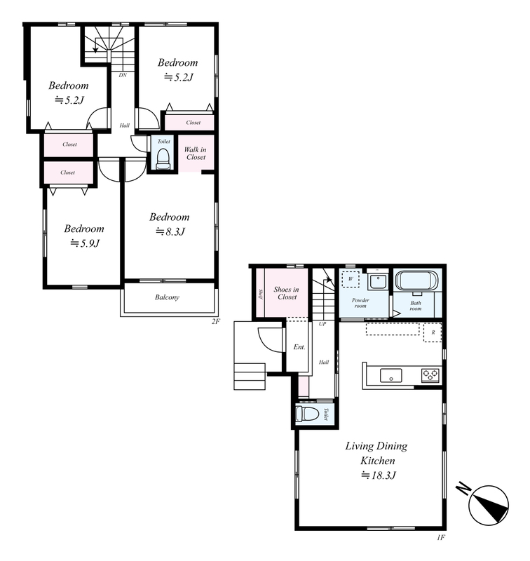 桶川市末広3丁目戸建の間取り