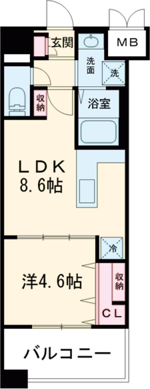 Caisse大橋(ケイスオオハシ)の間取り