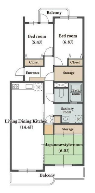 クリスタル吉野町の間取り