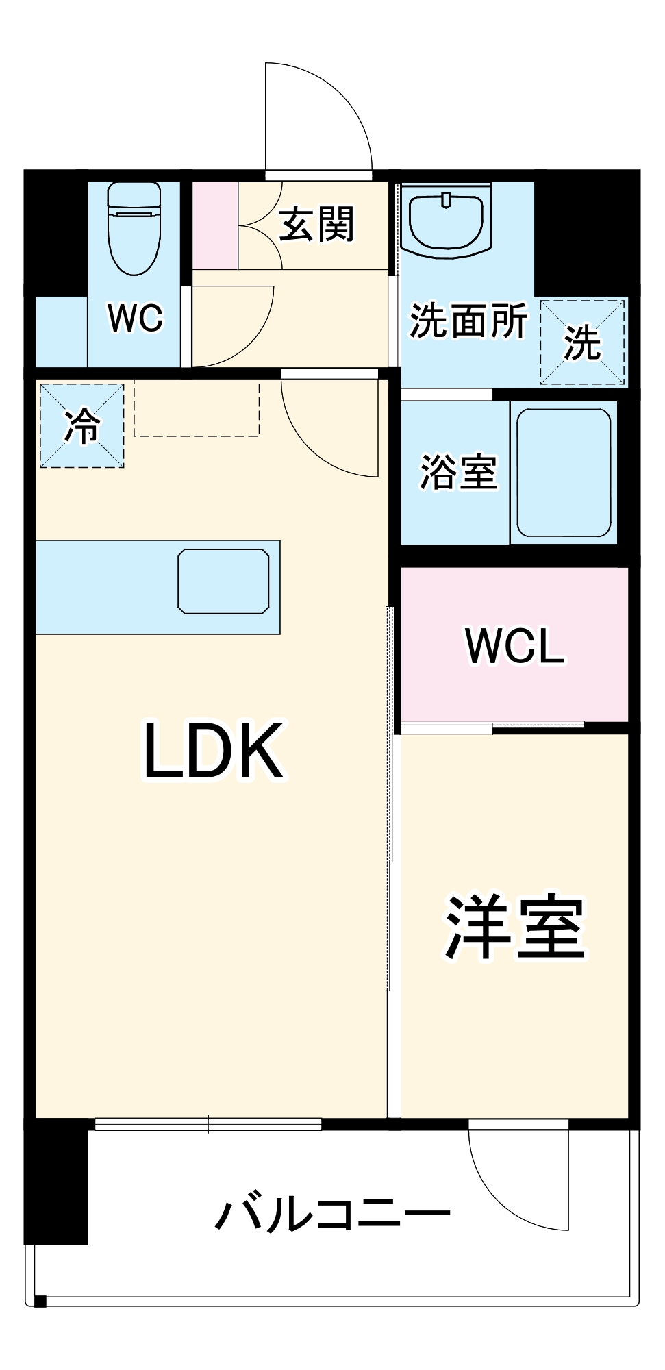 Alivis三国本町の間取り