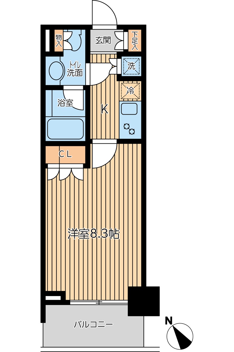 西つつじケ丘の完工年月(2007年2月)築の賃貸マンションの間取り