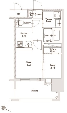 エンクレスト博多駅前ARTの間取り