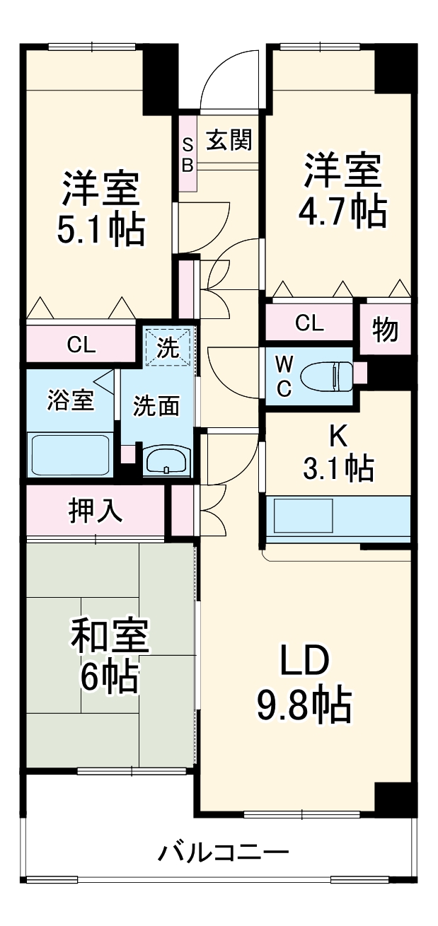 パークヒル　瀬谷の間取り