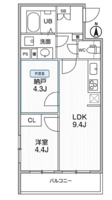 THE PALMS MUSE 新江古田の間取り