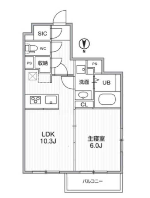 THE PALMS MUSE 新江古田の間取り