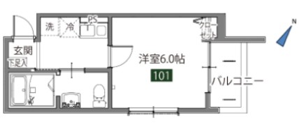 メルディア新川崎Bの間取り