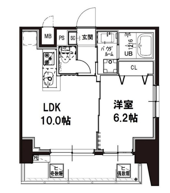 メゾンドアーク南大井の間取り