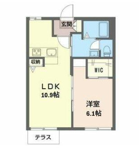 石上ヴィレッジ Bの間取り