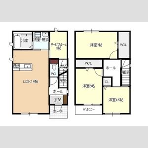 日比津町1-15-19KODATEXV-Bの間取り