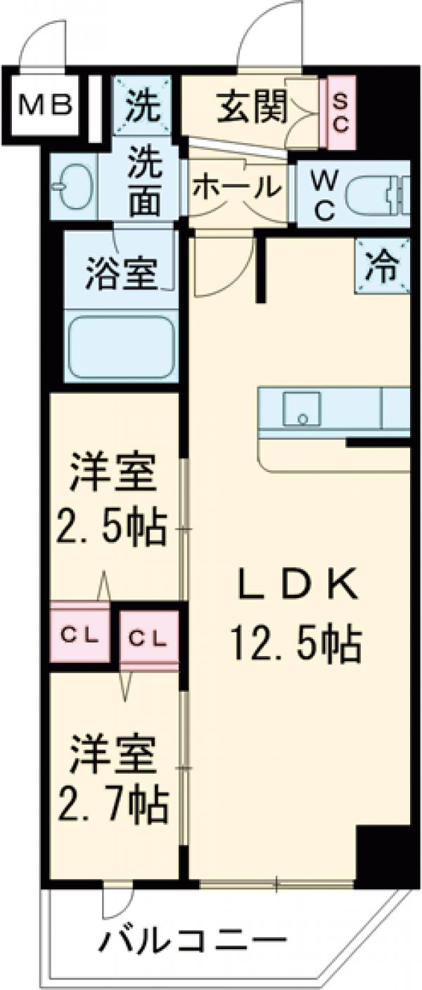 プレール・ドゥーク亀戸小村井の間取り