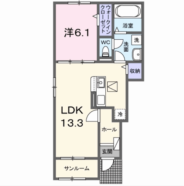ソレイユ HAS.の間取り