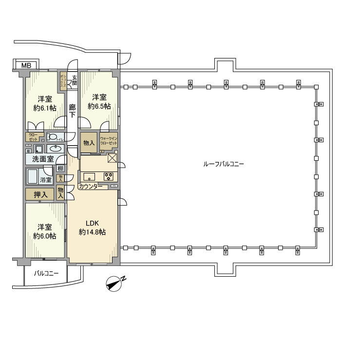 モア・ステージ千葉桜木参番館の間取り