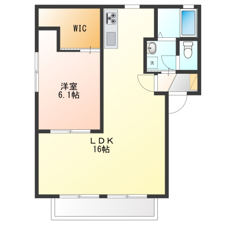 パティオリバーサイドの間取り