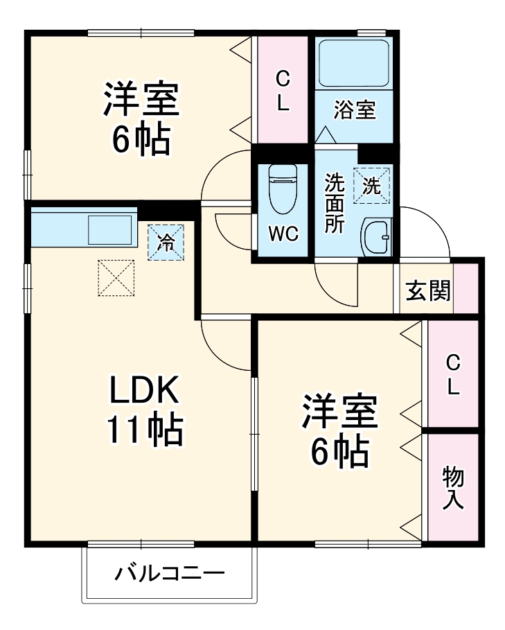 プリマヴェーラ ABの間取り
