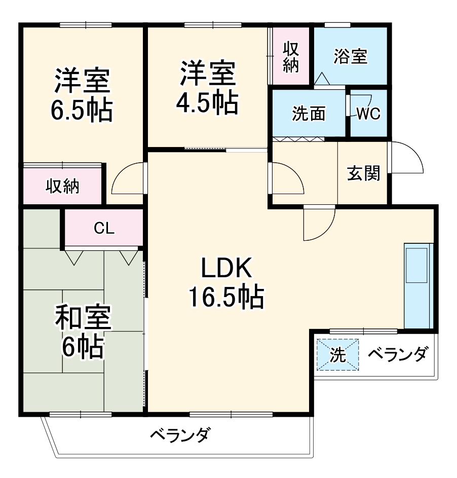 平和が丘住宅9号棟の間取り