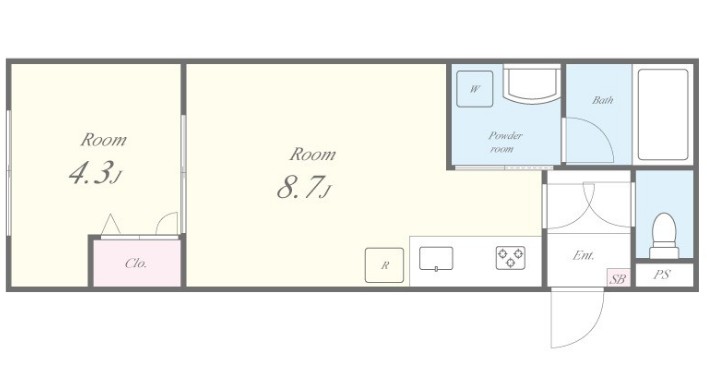 お花茶屋の完工年月(2026年3月)築の賃貸アパートの間取り