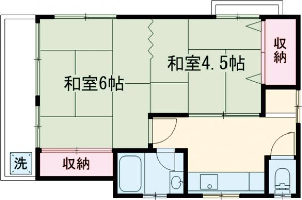 八幡町スカイハイツの間取り